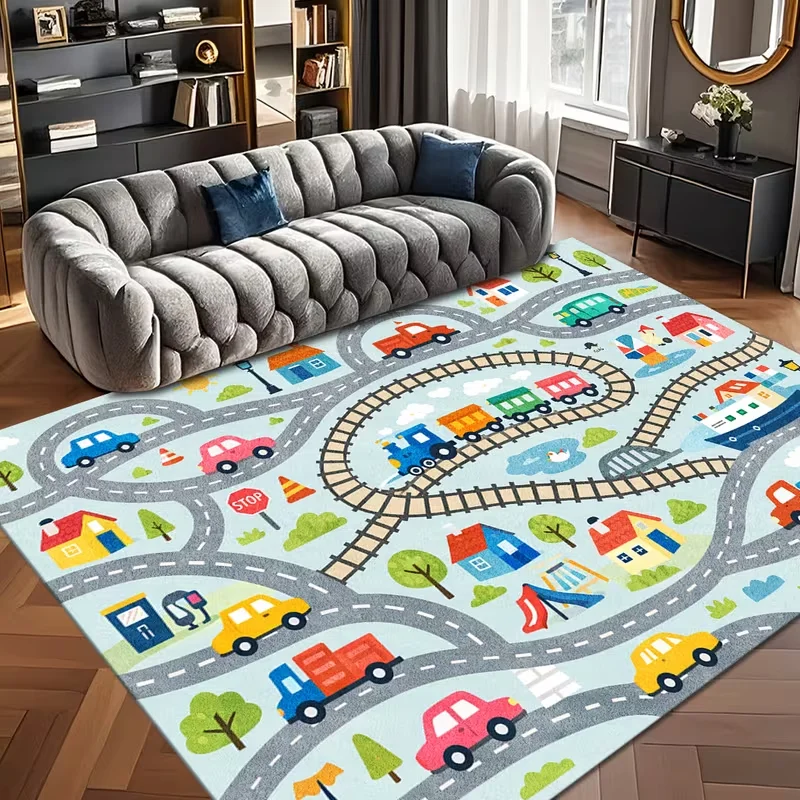Cute City Traffic Road Play Ar - Commercial Road Printing recension och pris
