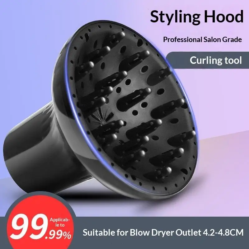 Diffuseur universel pour cheveux : Sèche-cheveux coiffant pour boucles, grande capuche, accessoires de salon, souffleur de coiffure