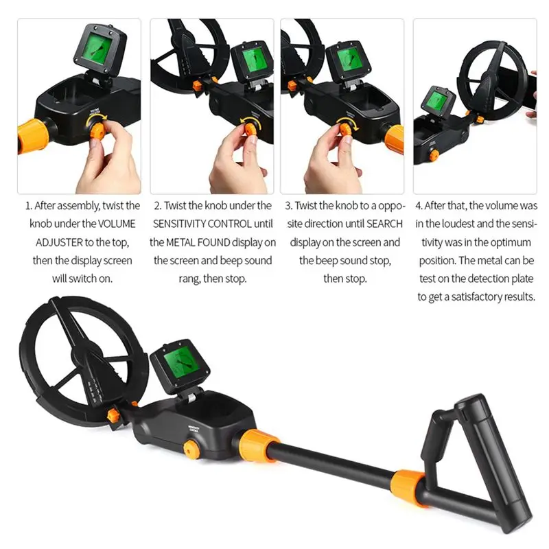 Stylish-2X Underground Metal Detector With Waterproof Search Coil Gold Detector Treasure Hunter Detecting Pinpointer MD1008A