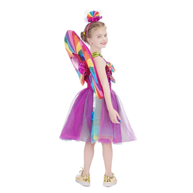 女の子のためのチュチュ付きロリポップドレス,クリスマスコスチューム,誕生日パーティー,ウエディングドレス,プリム,人気のキャンディー,プリンセス,クリスマス,2022