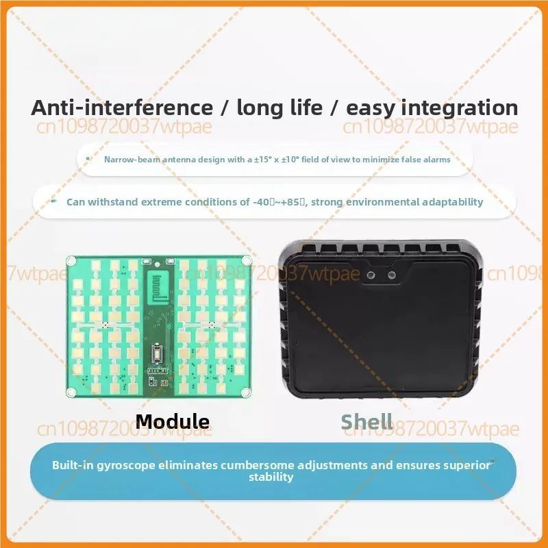For Ruida Intelligent Sensing 24GHz Millimeter Wave Radar Module, Non-contact High Precision Water Flow Velocity Sensor