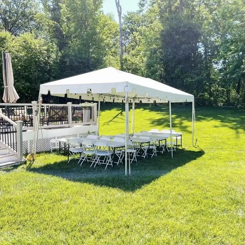 10x10ft Heavy Duty Frame Tent Outdoor Event Wedding Party 6061-T6 Aluminum PVC Waterproof Canopy