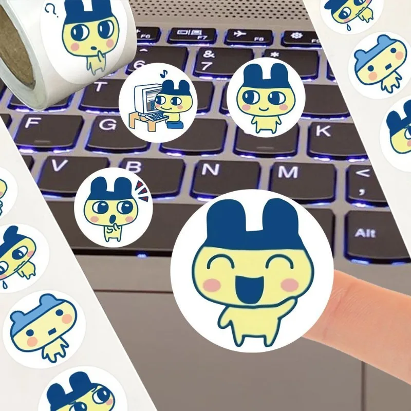 Tamagotchi Mametchi animation peripheral creative cartoon cute roll paste secondary hand account decoration stickers wholesale view 3