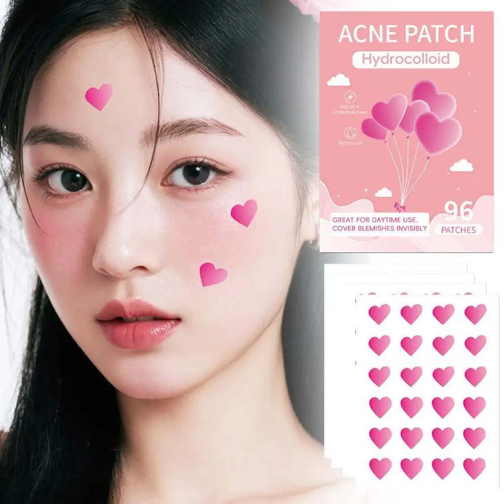 

96 шт., ремонтный пластырь от прыщей, очищающий невидимый дышащий водостойкий очищающий консилер от прыщей, выцветает, очищает