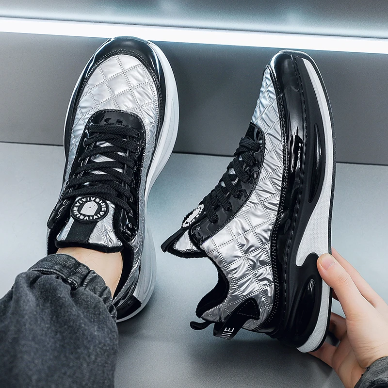 

Winter Hot Cotton Shoes with Warm Niche Design Casual Sports Shoes with Thick Sole and Increased Height Simple and Fashionable