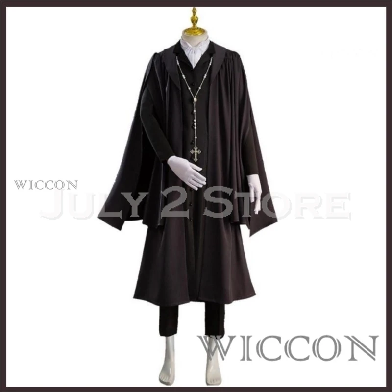 Black Butler Boarding School Sebastian Michaelis Cosplay Costume Wig Anime Black Cloak Cape Uniform Shirt Man Carnival Suit