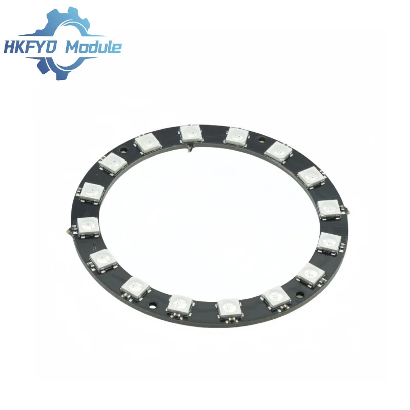 1-10PCS 16x WS2812 5050 RGB LED Ring Module 16Bit Full-Color Addressable Smart Light Circle Board for Arduino DIY Projects