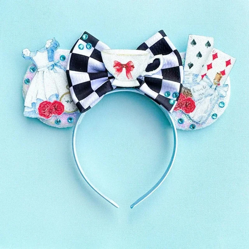 Mickey Mouse Ears Headband Plush Donald Duck Hairband Hot Cartoon Character Cosplay Adult/Kids Halloween Party Hair Accessories