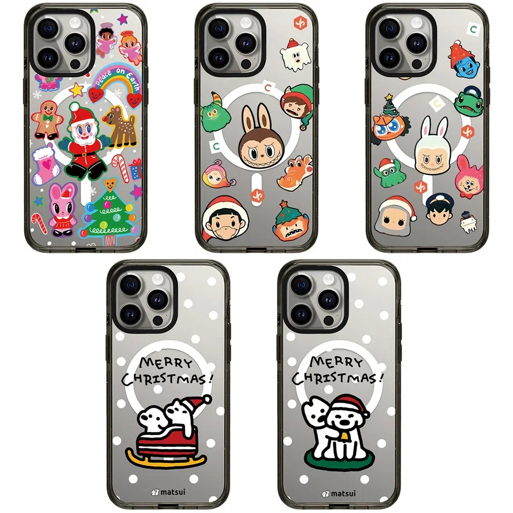 

Christmas Puppy 2.0 Acrylic Black Border iPhone 12 13 14 15 16 Pro Max Case - Protective iPhone Case with MagSafe