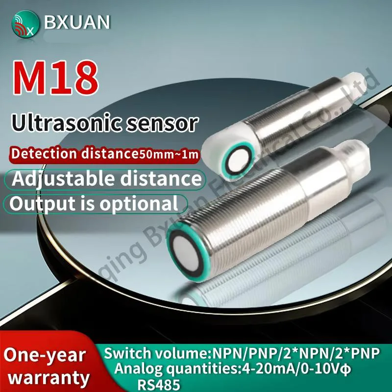 M18 Ultrasonic Proximity Switch Sensor UB300 Analog 4-20mA/0-10V Switch NPN/PNP