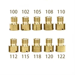 For MIKUNI VM16 VM22 VM11-22 VM 16 22 YFM50 Carburetor Nozzle Main Jet M6*0.75-8 #100- 122 Gicleur 10Pcs Main Jets