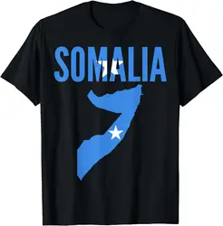 Somali Somalia Country Map Flag T-Shirt Unisex Easy To Wear and Match Lightweight Men T Shirt