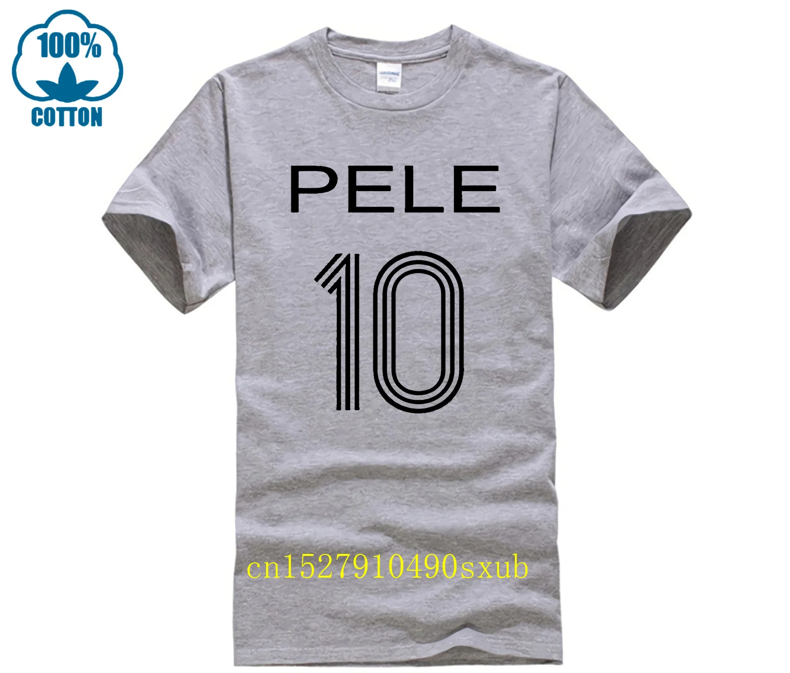 PELE T SHIRT S  XXL BRAZIL SANTOS KING OF FOOTBALLER RETRO BRASIL CAMISETA Printed T Shirt Pure Cotton Men Top Tee