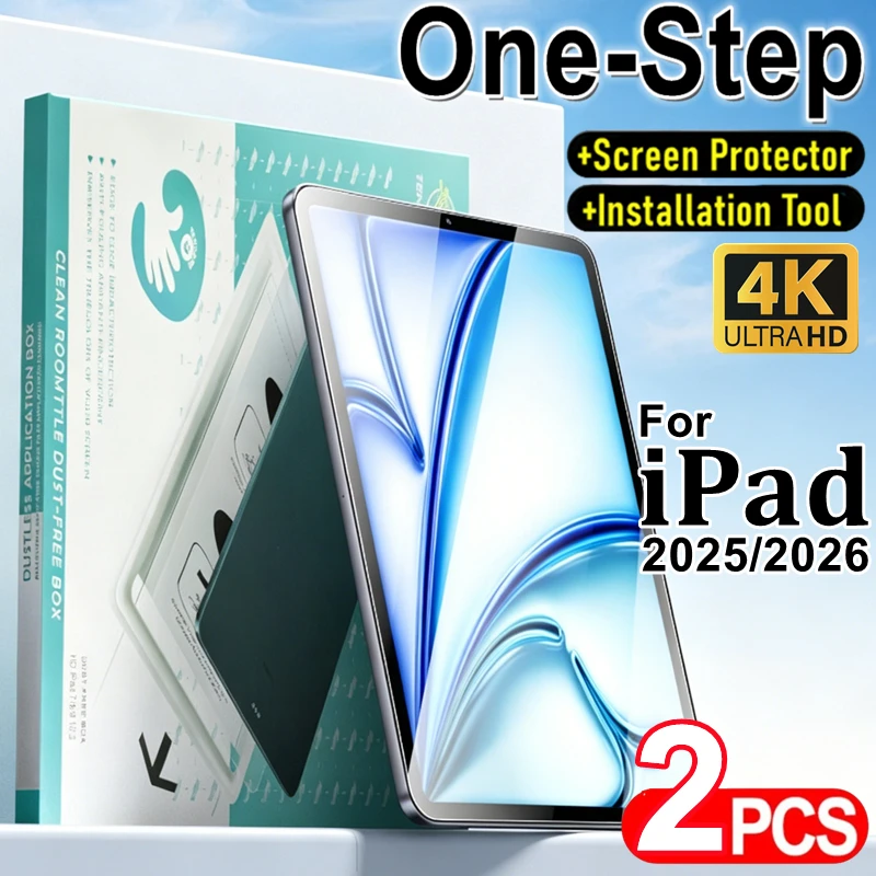 Easy Installion Tempered Glass for IPad Air 13″ 2025 A16 2026 Screen Protector for IPad Pro 11″ HD Shatterproof Protective Film