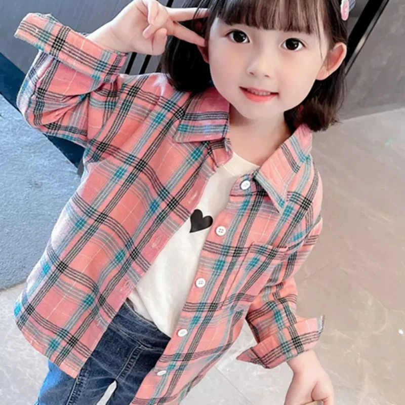 2-6Y Children\'s T-Shirts Cotton Kids Clothes Baby Boys Shirts Coat for Spring Autumn Girls Long-Sleeve Jacket Bottoming Clothing