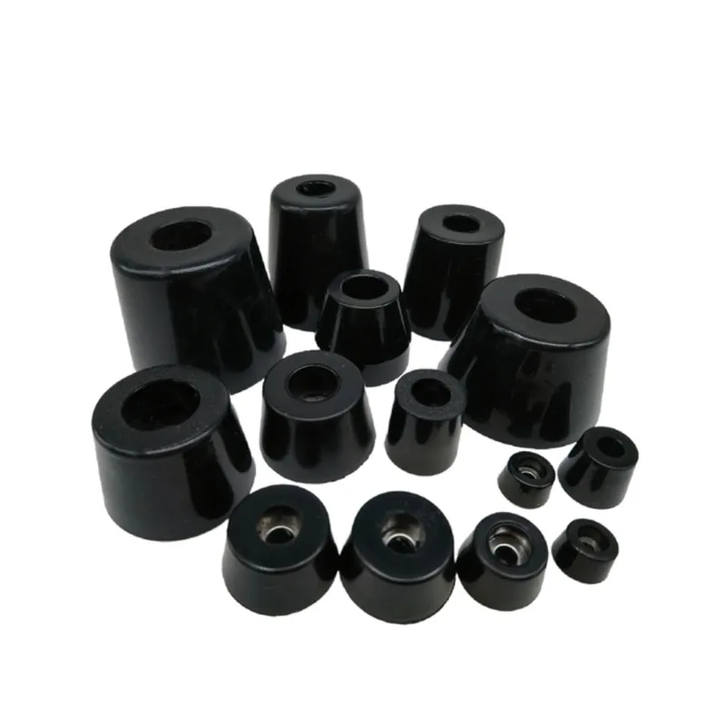 Black Anti Slip Rubber Machine Feet Shock Pad With Gasket Conical Rubber Shock Pad Floor Protector image 4
