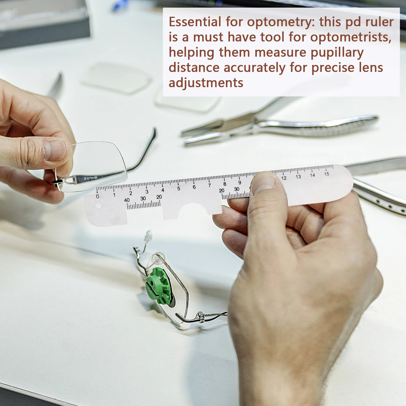Optisches Ophthalmostatometer-Messwerkzeug mit Lineal für Optometrieausrüstung mit drehbarem Bildschirm