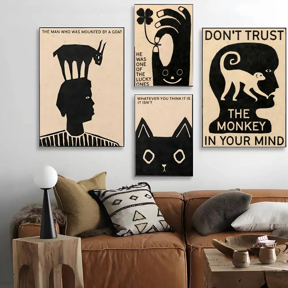 Japandi style David Schmitt Poster HD Decorative Wall Art for Living Room Bedroom Café Stylish Home Décor Gift