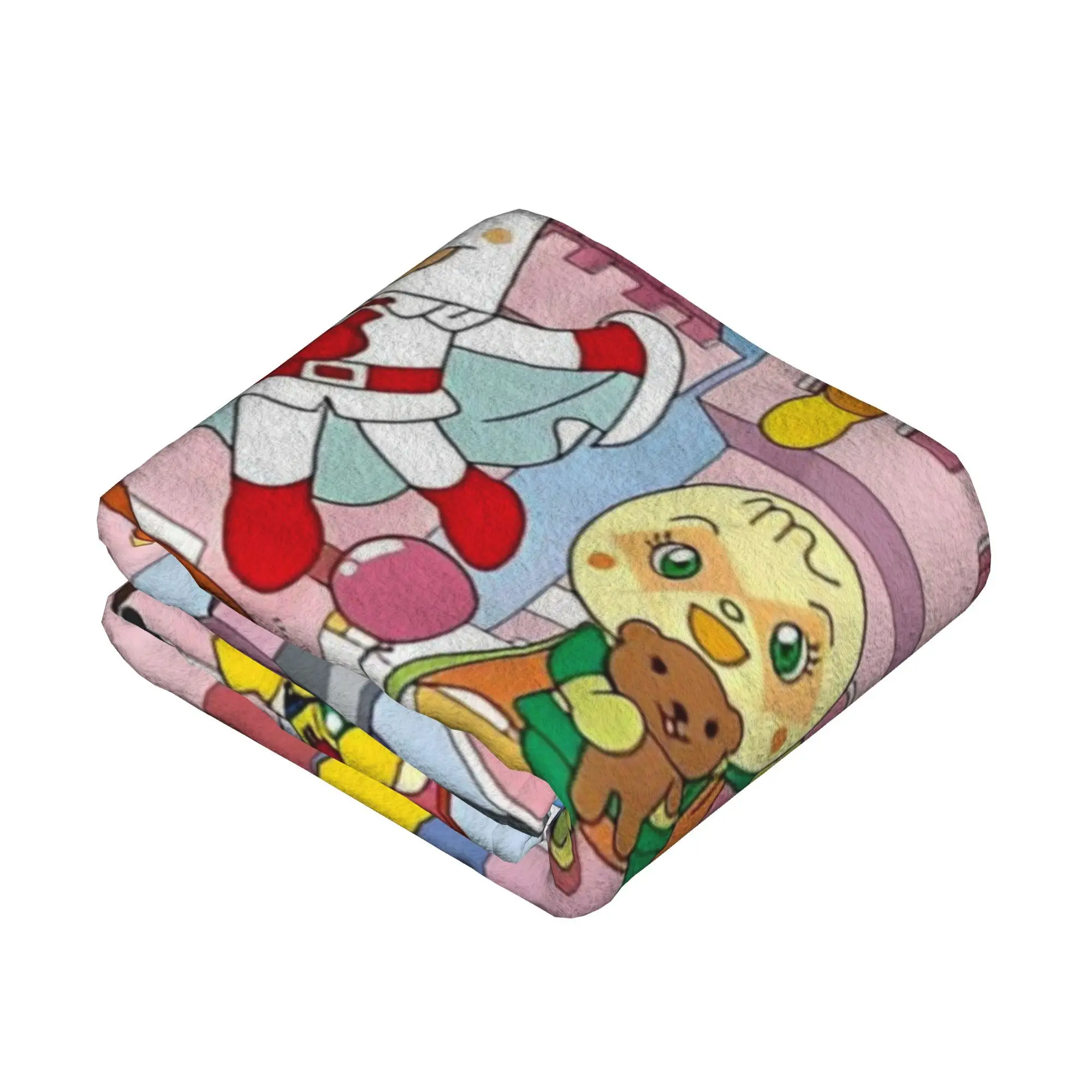 A-Anpan-Mans Anime Cartoon Blanket Cover Fleece Baikinman Horaman Melon girl Warm Throw Blankets for Bedding Couch Bedroom Quilt #2