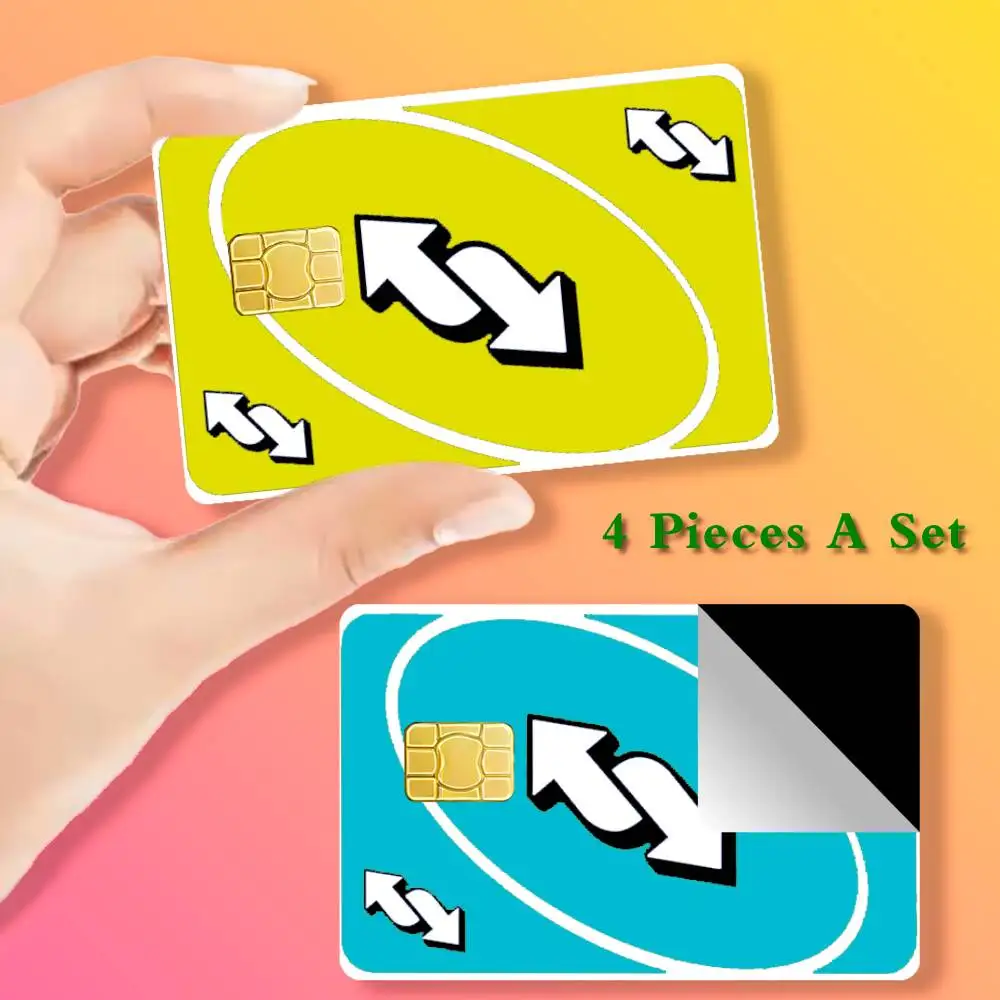 

U-UNO Reverse Game Card Stickers Cover Film Sticker for Debit Credit Bank Card Waterproof
