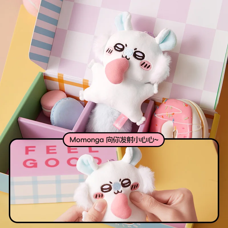 MINISO MINIKAWA Peach Heart Plush Pendant Momonga Flying Mouse Cute Doll Doll