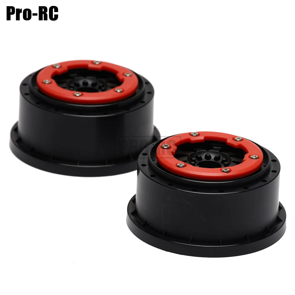 4Pcs Plastic Beadlock Wheel Rim Hub for RC Car 1/10 Short-Course Traxxas Slash HPI VKAR KR