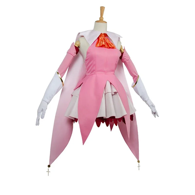 Anime Fate Kaleid Liner Prisma Illya FGO Illya Cosplay Costume Pink Dress Top Layered Skirt With Cloak Halloween Custom Made