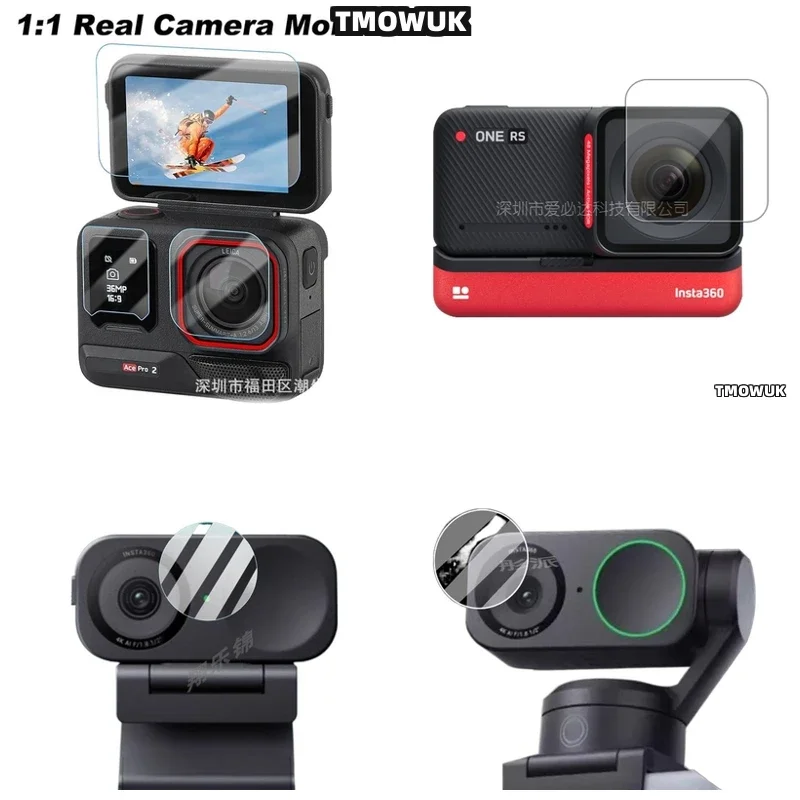 

Anti - Shatterproof Hard Tempered Glass Screen + TPU Lens Protector For Insta360 Link 2 Link 2C