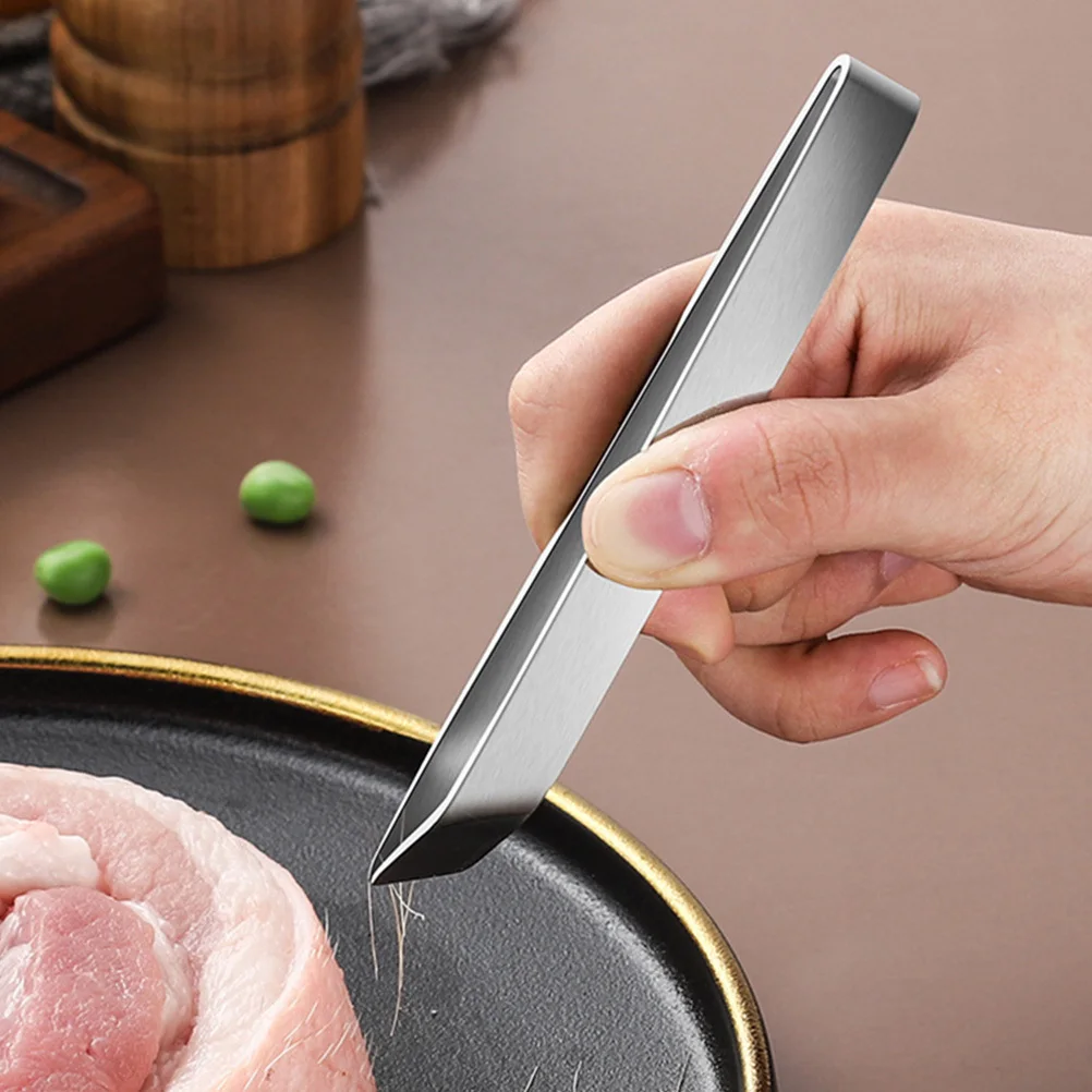 

6Pcs Stainless Steel Fish Bone Tweezers Long-Lasting Comfortable Grip Cooking Tweezers Set Manual Removal Kitchen Tool