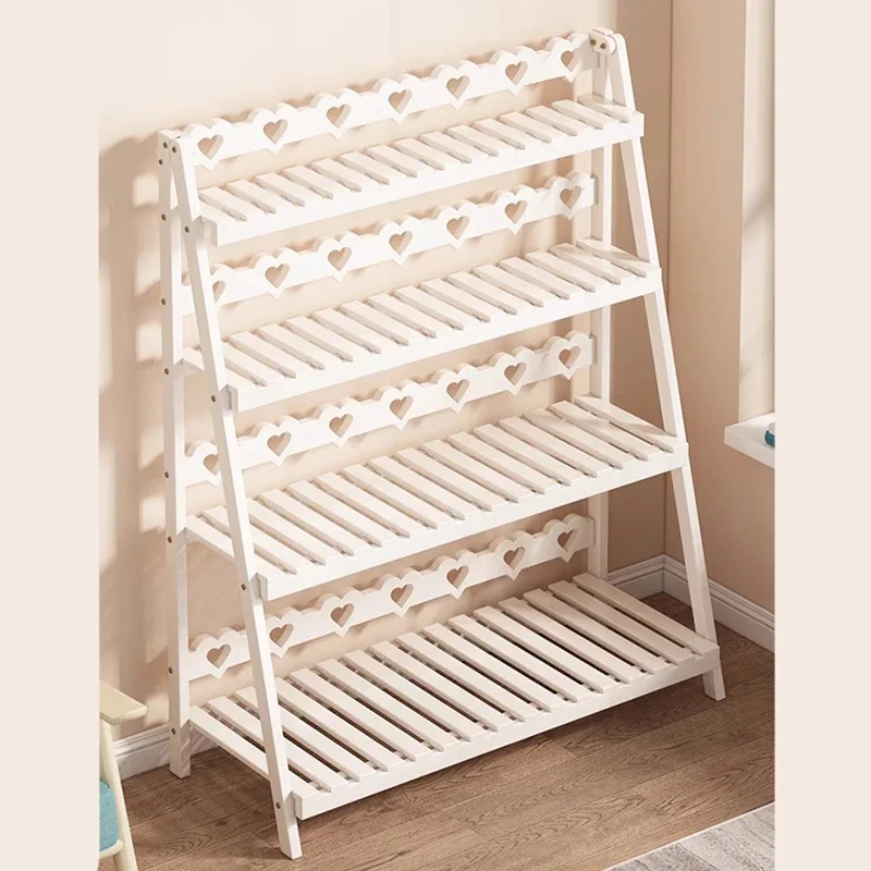 رفوف نباتات خشبية إسكندنافية للشرفة قابلة للطي من النوع المحمول أرفف نباتية متعددة الطبقات أثاث منزلي داخلي يدعم FYPS #1