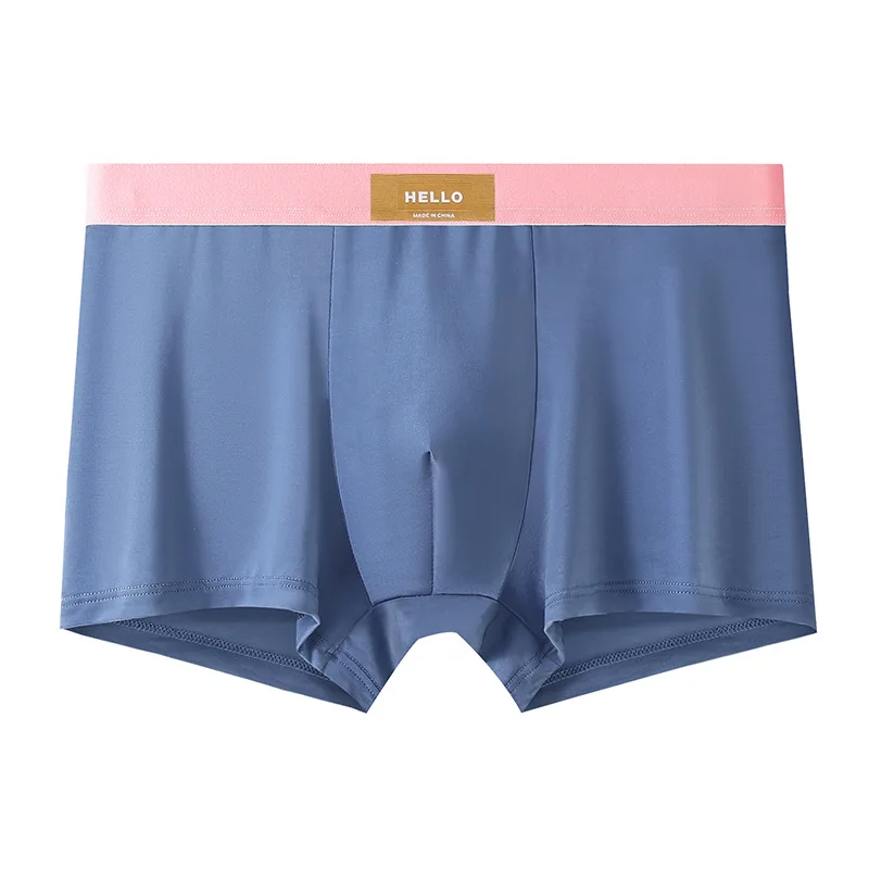 

Men's Underwear Soft Comfortable Boxers Shorts Antibacterial Cool Breathable Ice Silk Men's ice silk Seamless Boxers Underpants