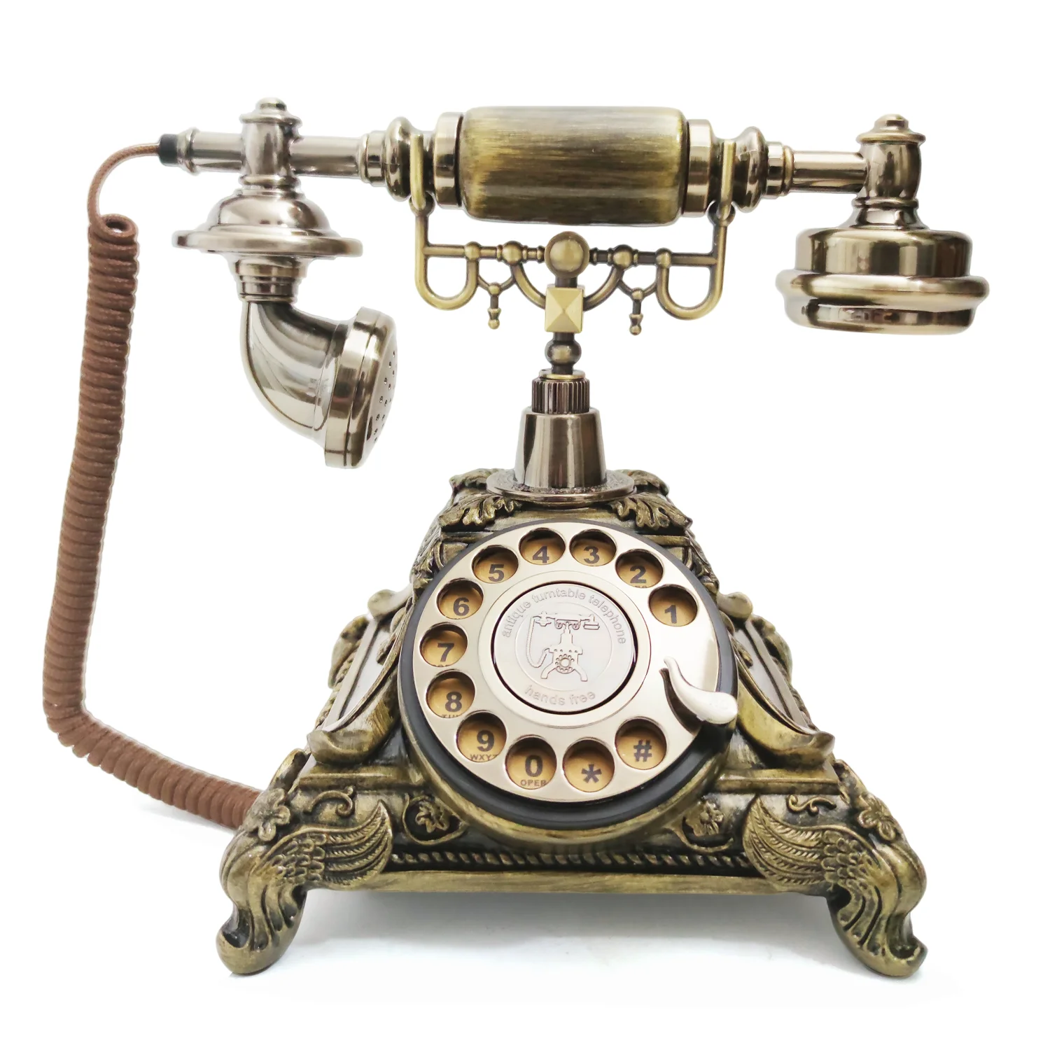 Audio z wesela, antyczny telefon do księgi gości, wiadomość głosowa, nagrywanie wiadomości na telefonicznej książce gości weselnej, telefon w stylu vintage na przyjęcie weselne. — zdjęcie produktu 4