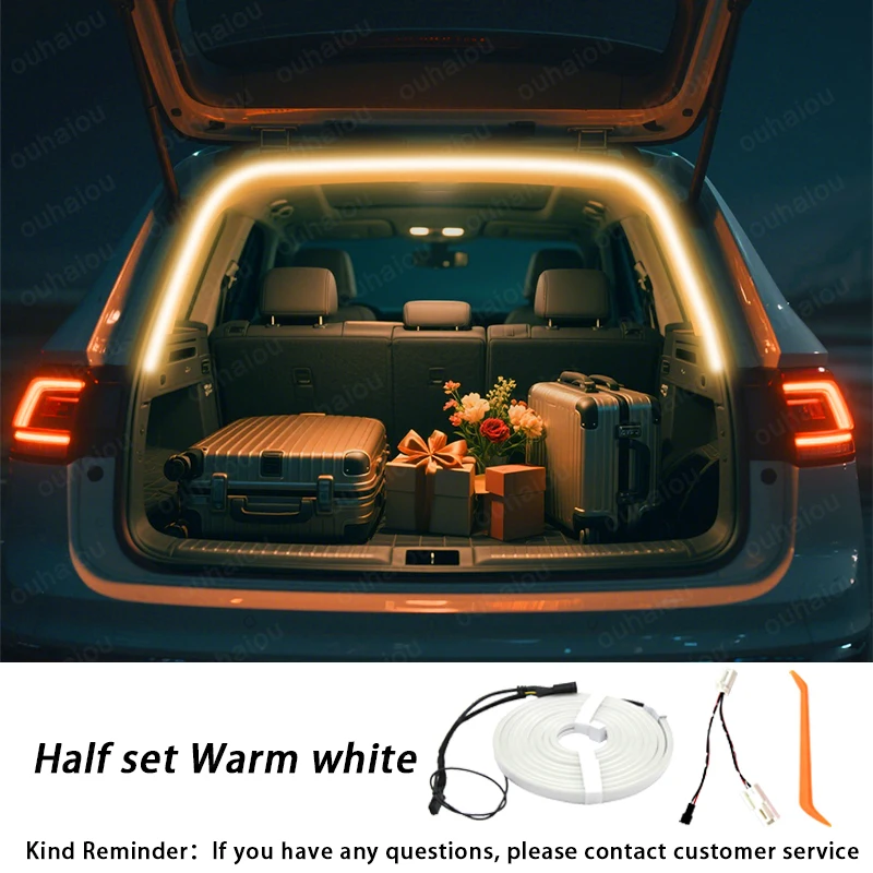 For Volkswagen Tiguan L/Pro Car Trunk Ambient Light Strip Led Non-Destructive Installation Modified Tailgate Decorative Lamp