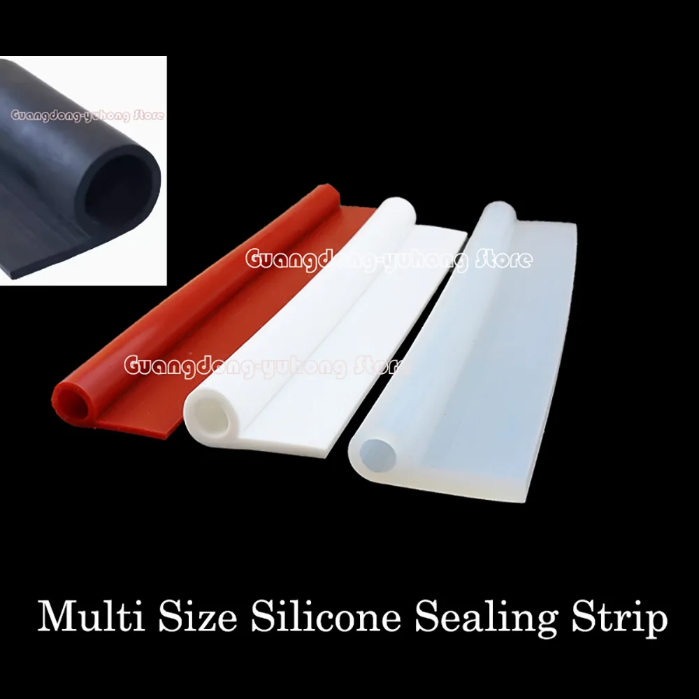 Black Red Oven Door P Shape Silicone Sealing Strip High Temperature Oven Steam Door Window Rubber Weatherstrip Parts P-Type