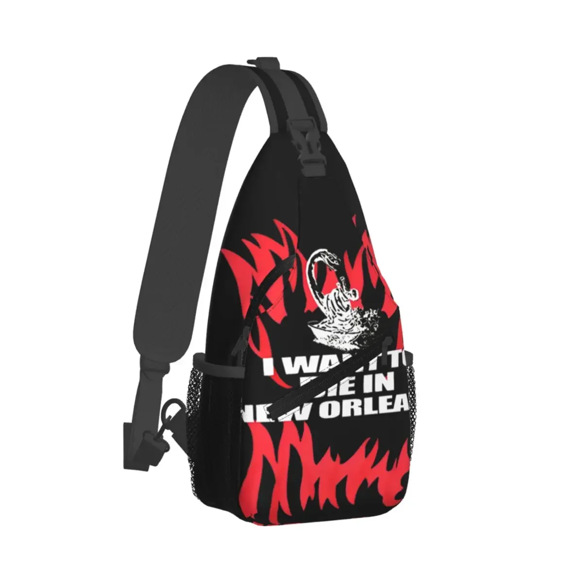 I Want To Die Crossbody Sling Bag for Men Women Chest Bag Suicide-Boys Shoulder Backpack Daypack for Hiking Camping Pack