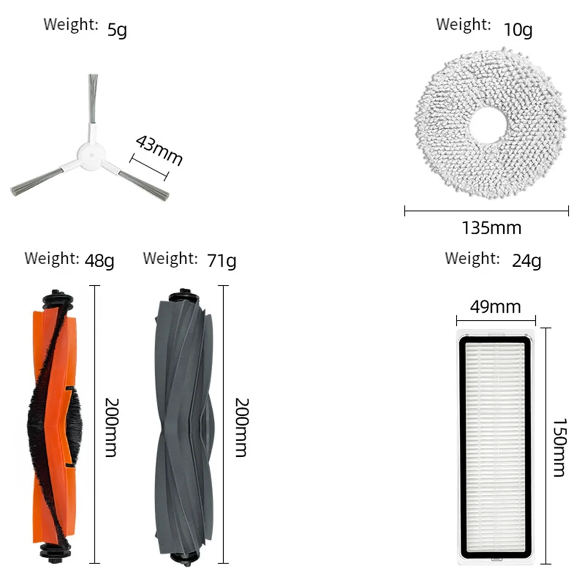

AA25 For S10 Robot Vacuum Cleaner Accessories L10S Ultra Main Side Brush Filter Mop Dust Bag Replacement Brush