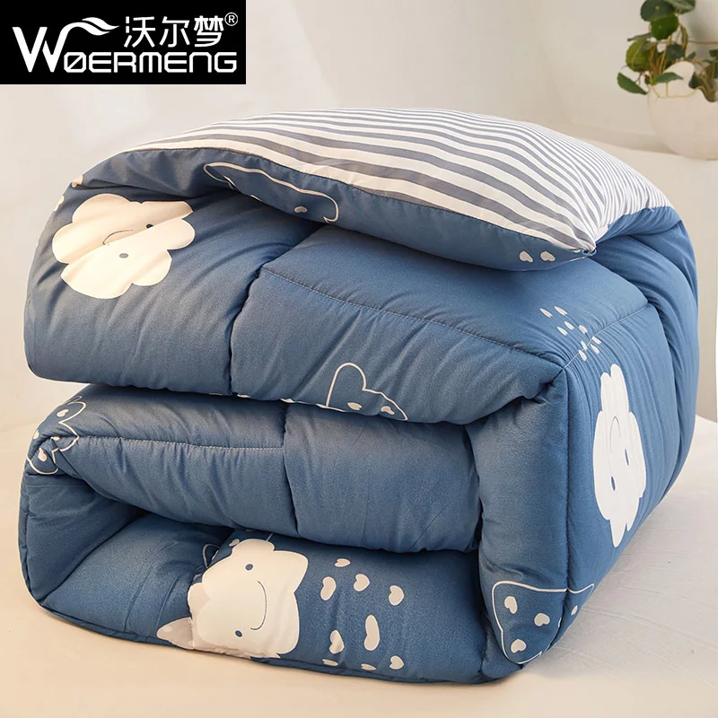 Winter Thick Comforter 1-5kg Weight Cute Cartoon Style Winter Comforter Soft Ande Warm Quilted Quilt AB Side Patchwork Quilts