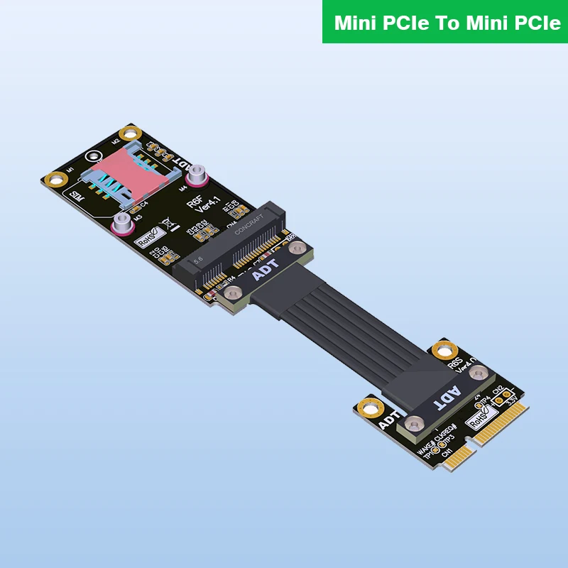 

ADT-Link Mini PCIe (minicard) Extension Cable Extender Adapter Extension Cable