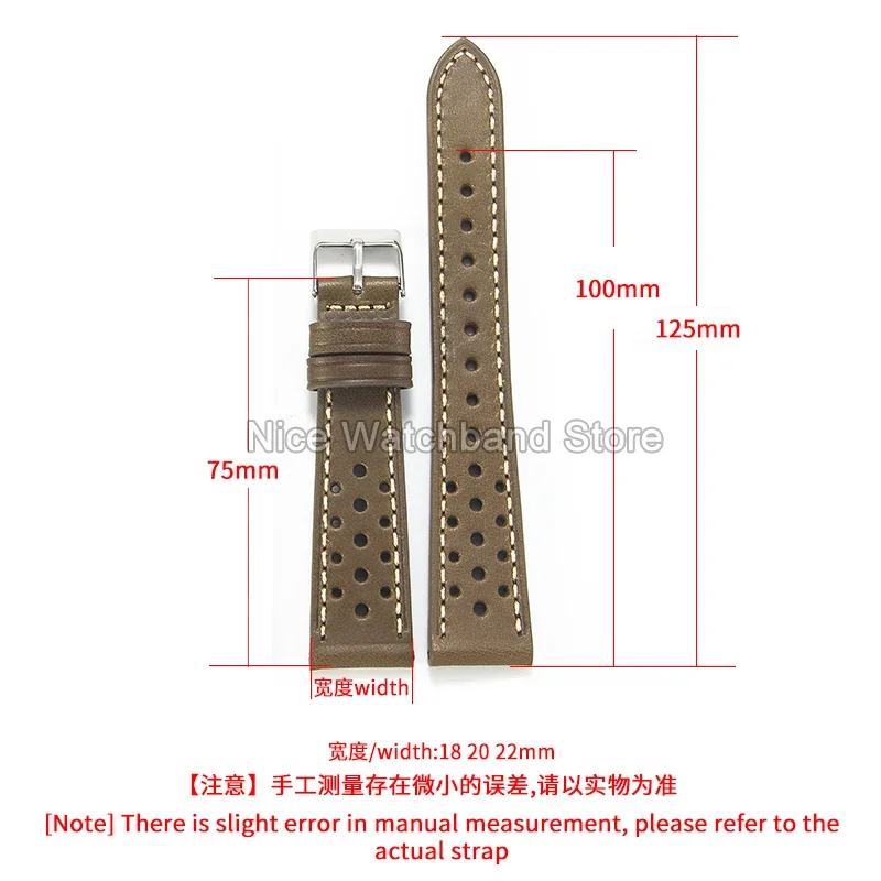 Cowhide Watch Strap Retro Patina Effect Wear-Resistant Flexible for Rolex Armani Longines Seamaster Flat Interface Classic Style