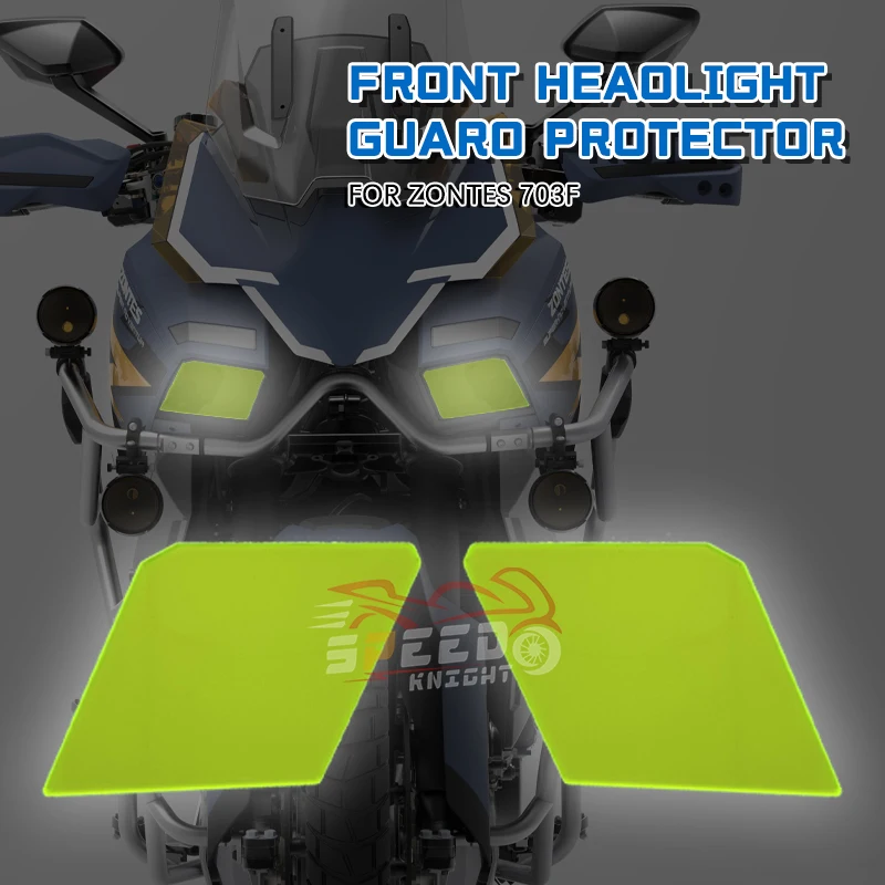 For ZONTES 703F  Zontes 703 F Motorcycle Acrylic Front Headlight Guard Head Light Lens Cover Protector