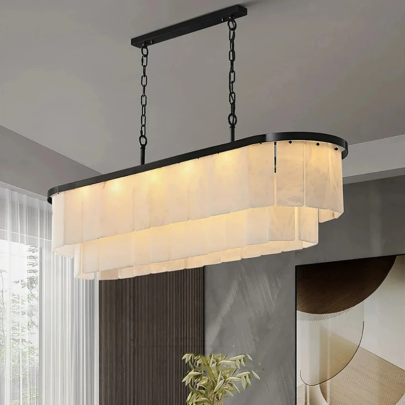 Modern Home Villa Living Room Dining Room Chandelier Spanish Marble Hanging Chandelier For Bedroom Lamp