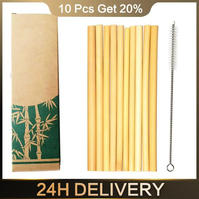 Bar Kitchen Accessories Eco-friendly Natural Sustainable Kitchen Accessories Sustainable Popular Bamboo Straws Durable Reusable