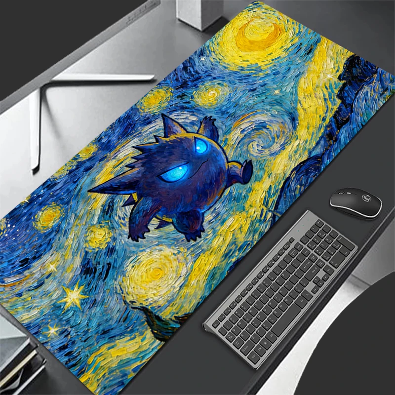 Kawaii Mouse Pad xxl Pokemon Gengar Anime Cute Girl Gabinete Gamer Computer Desk Mat Keyboard Pad PC Gaming Accessories Mousepad