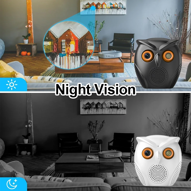 كاميرا CCTV للاستخدام الداخلي المنزلي مع إنذار كشف الحركة الآمن وتشغيل الفيديو ونظام مراقبة الرؤية المباشرة وكاميرا WIFl Wir