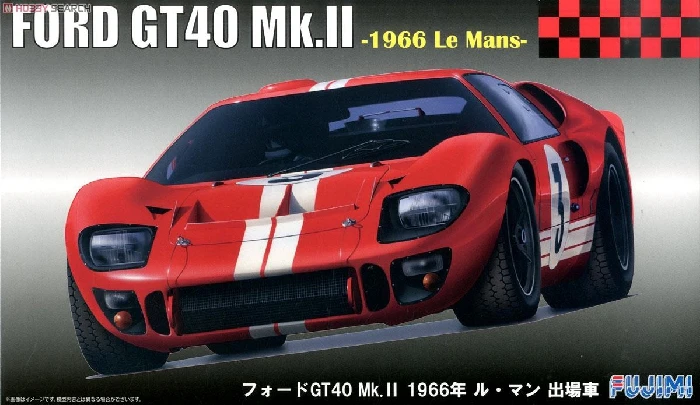 Fujimi Static Assembled Car Model Toy 1/24 Scale For Ford GT40 Mk-II 1966 LeMans Series Car Model Kit 12603/604/605/606