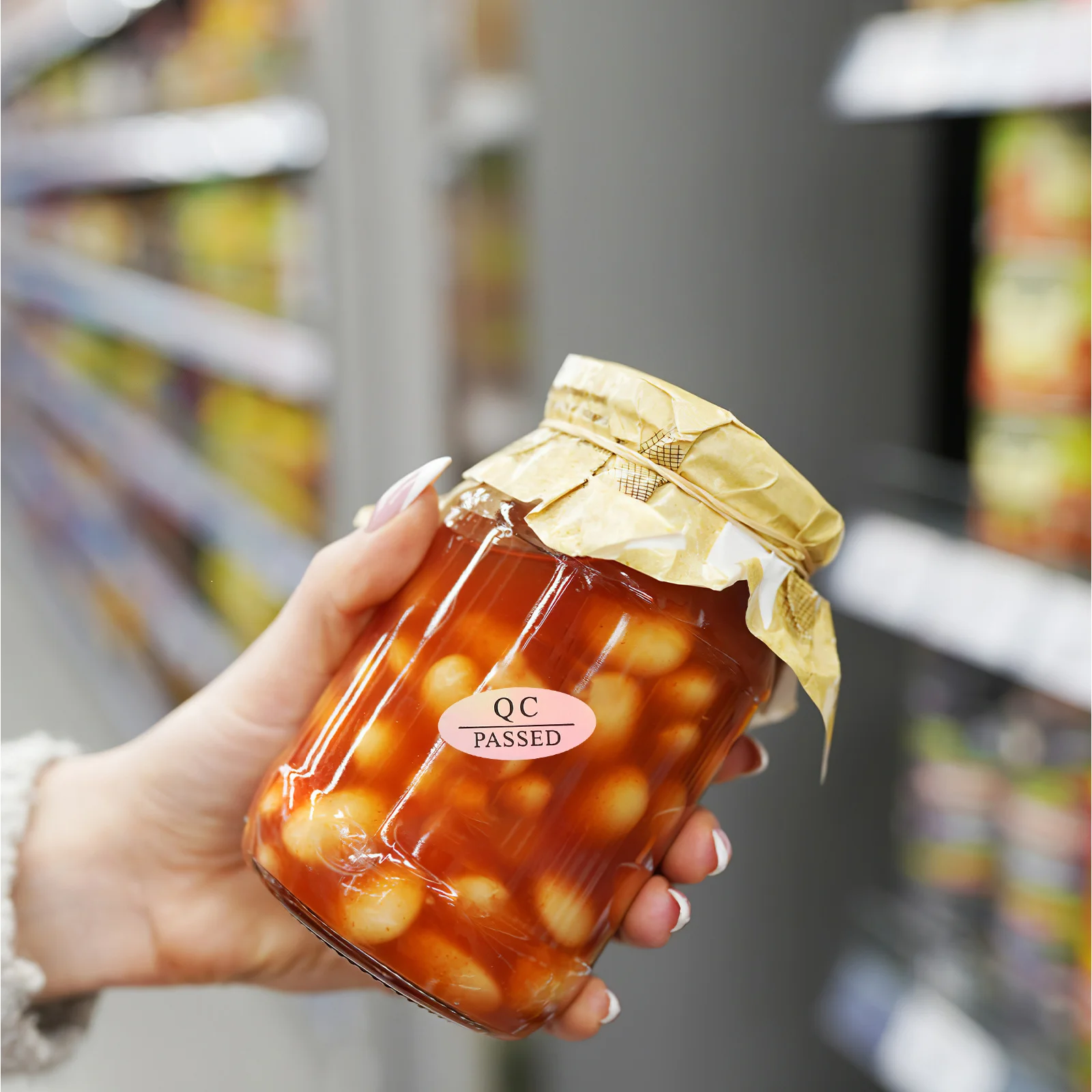 500pcs Waterproof Labels Stickers Qc Passed Adhesive Tags For Warehouse Supplies Quality Inspection Tested Status Tracking