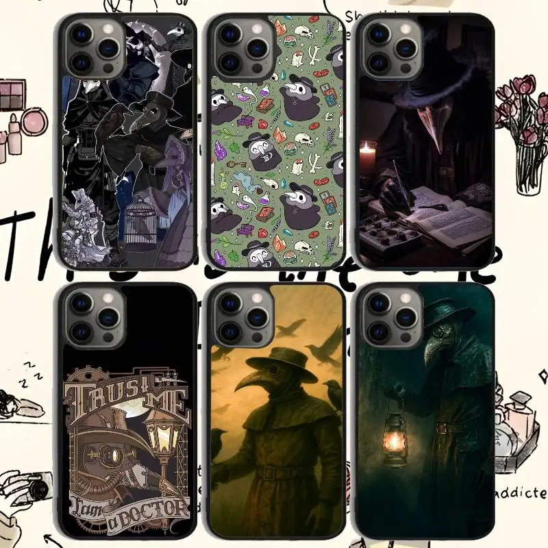 

Doctor of the plague Phone Case For 11 12 13 14 15 16Pro Max mini Plus Frosted mirror Phone Cover