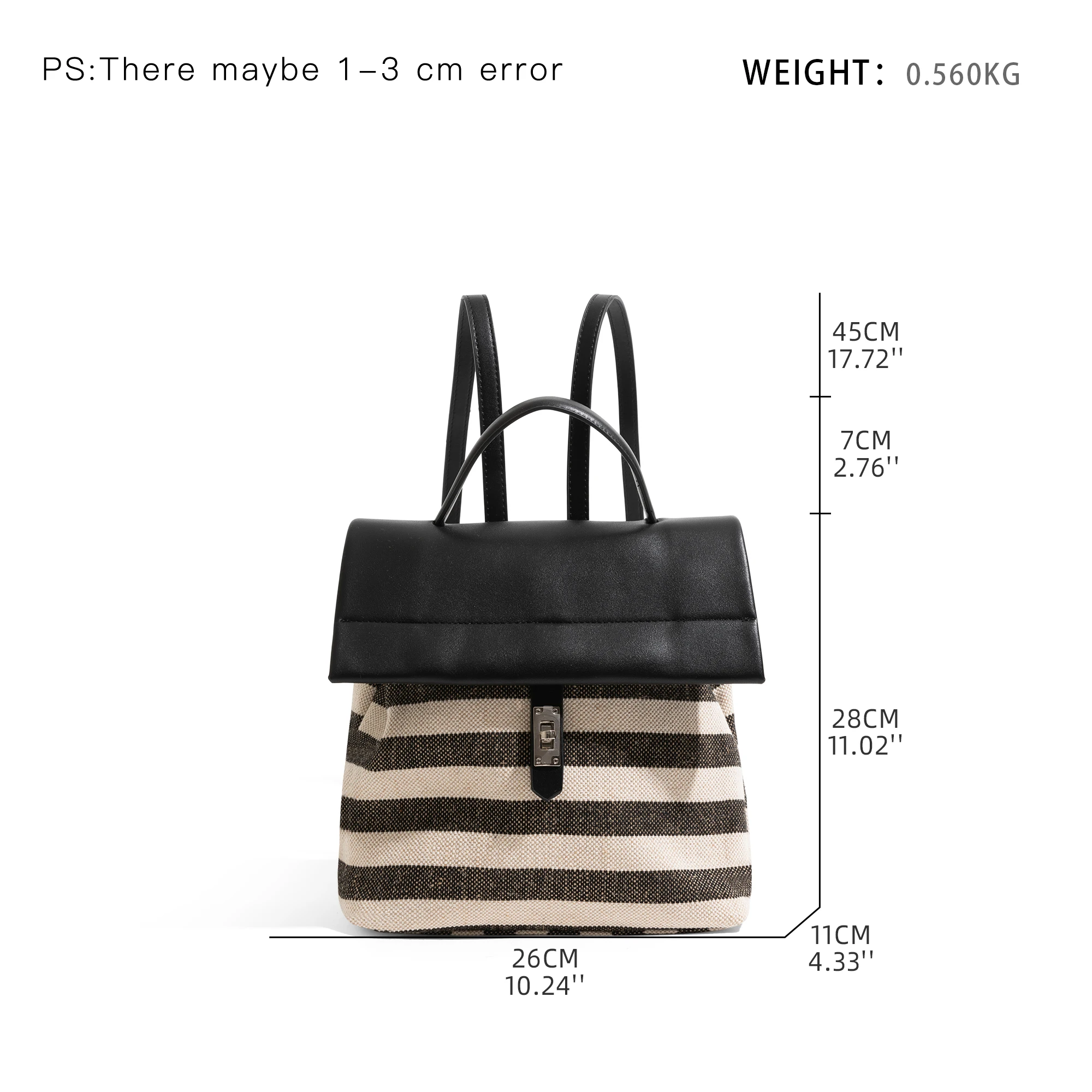 Mochila de Lona e Couro Listra - Leather Work Womens Backpack avaliação e preço