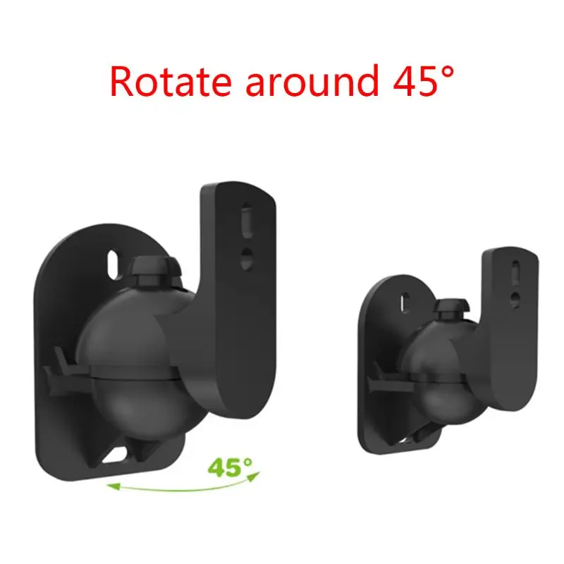 Wall Mount Satélite Speaker com Braço Longo, Surround Sound Bracket, Estante Caixa, Fácil de Instalar, 180 Graus de Rotação