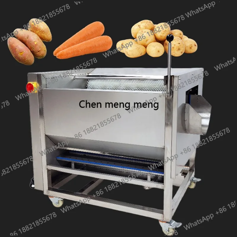 Electric Automatic Potato Taro Ginger Sweet Potato Lobster Sea Cucumber Washing Machine Roller Brushing Peeling Machine